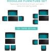 imageBest Choice Products 4Piece Outdoor Wicker Patio Conversation Furniture Set for Backyard wCoffee Table Seat Cushions  GrayLight MintBlackTeal