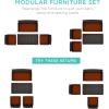 imageBest Choice Products 4Piece Outdoor Wicker Patio Conversation Furniture Set for Backyard wCoffee Table Seat Cushions  GrayLight MintBrownDark Rust