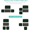imageBest Choice Products 4Piece Outdoor Wicker Patio Conversation Furniture Set for Backyard wCoffee Table Seat Cushions  GrayLight MintBrownMidnight Green