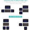 imageBest Choice Products 4Piece Outdoor Wicker Patio Conversation Furniture Set for Backyard wCoffee Table Seat Cushions  GrayLight MintBrownNavy