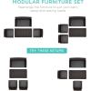 imageBest Choice Products 4Piece Outdoor Wicker Patio Conversation Furniture Set for Backyard wCoffee Table Seat Cushions  GrayLight MintBrownStone Gray