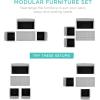 imageBest Choice Products 4Piece Outdoor Wicker Patio Conversation Furniture Set for Backyard wCoffee Table Seat Cushions  GrayLight MintGrayBlack
