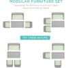 imageBest Choice Products 4Piece Outdoor Wicker Patio Conversation Furniture Set for Backyard wCoffee Table Seat Cushions  GrayLight MintGrayLight Mint