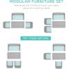imageBest Choice Products 4Piece Outdoor Wicker Patio Conversation Furniture Set for Backyard wCoffee Table Seat Cushions  GrayLight MintGrayPastel Blue