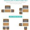 imageBest Choice Products 4Piece Outdoor Wicker Patio Conversation Furniture Set for Backyard wCoffee Table Seat Cushions  GrayLight MintNaturalGray