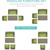 imageBest Choice Products 4Piece Outdoor Wicker Patio Conversation Furniture Set for Backyard wCoffee Table Seat Cushions  GrayLight MintTaupePistachio