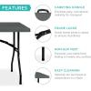 imageBest Choice Products 4ft Plastic Folding Table Indoor Outdoor Heavy Duty Portable wHandle Lock for Picnic Party Camping  WhiteDark Gray