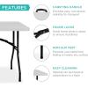 imageBest Choice Products 4ft Plastic Folding Table Indoor Outdoor Heavy Duty Portable wHandle Lock for Picnic Party Camping  WhiteLight Gray