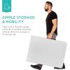 imageBest Choice Products 4ft Plastic Folding Table Indoor Outdoor Heavy Duty Portable wHandle Lock for Picnic Party Camping  WhiteWhite