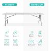 imageBest Choice Products 4ft Plastic Folding Table Indoor Outdoor Heavy Duty Portable wHandle Lock for Picnic Party Camping  WhiteWhite