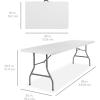 imageBest Choice Products 4ft Plastic Folding Table Indoor Outdoor Heavy Duty Portable wHandle Lock for Picnic Party Camping  WhiteWhite