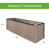 imageBest Choice Products 4x2x2ft Outdoor Metal Raised Garden Bed Deep Root Planter Box for Vegetables Flowers Herbs and Succulents w 119 Gallon Capacity  TaupeTaupe
