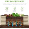 imageBest Choice Products 4x2x2ft Outdoor Metal Raised Garden Bed Deep Root Planter Box for Vegetables Flowers Herbs and Succulents w 119 Gallon Capacity  TaupeBeige