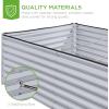 imageBest Choice Products 4x2x2ft Outdoor Metal Raised Garden Bed Deep Root Planter Box for Vegetables Flowers Herbs and Succulents w 119 Gallon Capacity  TaupeMoonlight Gray