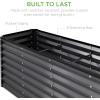 imageBest Choice Products 4x2x2ft Outdoor Metal Raised Garden Bed Deep Root Planter Box for Vegetables Flowers Herbs and Succulents w 119 Gallon Capacity  TaupeGray