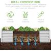 imageBest Choice Products 4x2x2ft Outdoor Metal Raised Garden Bed Deep Root Planter Box for Vegetables Flowers Herbs and Succulents w 119 Gallon Capacity  TaupeGalvanized