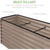 imageBest Choice Products 4x2x2ft Outdoor Metal Raised Garden Bed Deep Root Planter Box for Vegetables Flowers Herbs and Succulents w 119 Gallon Capacity  TaupeTaupe