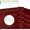 imageBest Choice Products 4x2x2ft Outdoor Metal Raised Garden Bed Deep Root Planter Box for Vegetables Flowers Herbs and Succulents w 119 Gallon Capacity  TaupeRoyal Red