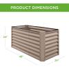 imageBest Choice Products 4x2x2ft Outdoor Metal Raised Garden Bed Deep Root Planter Box for Vegetables Flowers Herbs and Succulents w 119 Gallon Capacity  TaupeTaupe