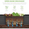 imageBest Choice Products 4x2x2ft Outdoor Metal Raised Garden Bed Deep Root Planter Box for Vegetables Flowers Herbs and Succulents w 119 Gallon Capacity  TaupeGray