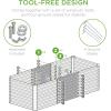 imageBest Choice Products 4x2x2ft Outdoor Metal Raised Garden Bed Deep Root Planter Box for Vegetables Flowers Herbs and Succulents w 119 Gallon Capacity  TaupeTerracotta