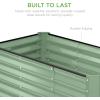 imageBest Choice Products 4x2x2ft Outdoor Metal Raised Garden Bed Deep Root Planter Box for Vegetables Flowers Herbs and Succulents w 119 Gallon Capacity  TaupeSage Green