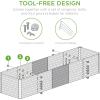 imageBest Choice Products 4x2x2ft Outdoor Metal Raised Garden Bed Deep Root Planter Box for Vegetables Flowers Herbs and Succulents w 119 Gallon Capacity  TaupeTerracotta