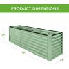 imageBest Choice Products 4x2x2ft Outdoor Metal Raised Garden Bed Deep Root Planter Box for Vegetables Flowers Herbs and Succulents w 119 Gallon Capacity  TaupeSage Green