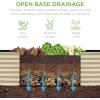 imageBest Choice Products 4x2x2ft Outdoor Metal Raised Garden Bed Deep Root Planter Box for Vegetables Flowers Herbs and Succulents w 119 Gallon Capacity  TaupeBeige