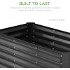 imageBest Choice Products 4x2x2ft Outdoor Metal Raised Garden Bed Deep Root Planter Box for Vegetables Flowers Herbs and Succulents w 119 Gallon Capacity  TaupeGray