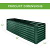 imageBest Choice Products 4x2x2ft Outdoor Metal Raised Garden Bed Deep Root Planter Box for Vegetables Flowers Herbs and Succulents w 119 Gallon Capacity  TaupeDark Green