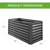 imageBest Choice Products 4x2x2ft Outdoor Metal Raised Garden Bed Deep Root Planter Box for Vegetables Flowers Herbs and Succulents w 119 Gallon Capacity  TaupeGray