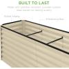 imageBest Choice Products 4x2x2ft Outdoor Metal Raised Garden Bed Deep Root Planter Box for Vegetables Flowers Herbs and Succulents w 119 Gallon Capacity  TaupeBeige
