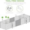 imageBest Choice Products 4x2x2ft Outdoor Metal Raised Garden Bed Deep Root Planter Box for Vegetables Flowers Herbs and Succulents w 119 Gallon Capacity  TaupeBeige