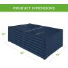 imageBest Choice Products 4x2x2ft Outdoor Metal Raised Garden Bed Deep Root Planter Box for Vegetables Flowers Herbs and Succulents w 119 Gallon Capacity  TaupeNavy