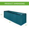 imageBest Choice Products 4x2x2ft Outdoor Metal Raised Garden Bed Deep Root Planter Box for Vegetables Flowers Herbs and Succulents w 119 Gallon Capacity  TaupePeacock Blue