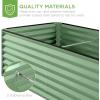 imageBest Choice Products 4x2x2ft Outdoor Metal Raised Garden Bed Deep Root Planter Box for Vegetables Flowers Herbs and Succulents w 119 Gallon Capacity  TaupeSage Green