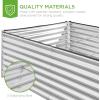 imageBest Choice Products 4x2x2ft Outdoor Metal Raised Garden Bed Deep Root Planter Box for Vegetables Flowers Herbs and Succulents w 119 Gallon Capacity  TaupeGalvanized