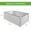 imageBest Choice Products 4x2x2ft Outdoor Metal Raised Garden Bed Deep Root Planter Box for Vegetables Flowers Herbs and Succulents w 119 Gallon Capacity  TaupeGalvanized