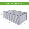 imageBest Choice Products 4x2x2ft Outdoor Metal Raised Garden Bed Deep Root Planter Box for Vegetables Flowers Herbs and Succulents w 119 Gallon Capacity  TaupeMoonlight Gray
