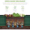 imageBest Choice Products 4x2x2ft Outdoor Metal Raised Garden Bed Deep Root Planter Box for Vegetables Flowers Herbs and Succulents w 119 Gallon Capacity  TaupeDark Green