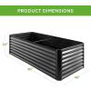 imageBest Choice Products 4x2x2ft Outdoor Metal Raised Garden Bed Deep Root Planter Box for Vegetables Flowers Herbs and Succulents w 119 Gallon Capacity  TaupeGray