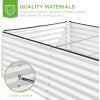 imageBest Choice Products 4x2x2ft Outdoor Metal Raised Garden Bed Deep Root Planter Box for Vegetables Flowers Herbs and Succulents w 119 Gallon Capacity  TaupeWhite