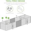 imageBest Choice Products 4x2x2ft Outdoor Metal Raised Garden Bed Deep Root Planter Box for Vegetables Flowers Herbs and Succulents w 119 Gallon Capacity  TaupeDark Green