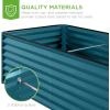 imageBest Choice Products 4x2x2ft Outdoor Metal Raised Garden Bed Deep Root Planter Box for Vegetables Flowers Herbs and Succulents w 119 Gallon Capacity  TaupePeacock Blue