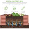 imageBest Choice Products 4x2x2ft Outdoor Metal Raised Garden Bed Deep Root Planter Box for Vegetables Flowers Herbs and Succulents w 119 Gallon Capacity  TaupeTerracotta