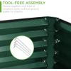 imageBest Choice Products 4x2x2ft Outdoor Metal Raised Garden Bed Deep Root Planter Box for Vegetables Flowers Herbs and Succulents w 119 Gallon Capacity  TaupeDark Green