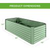 imageBest Choice Products 4x2x2ft Outdoor Metal Raised Garden Bed Deep Root Planter Box for Vegetables Flowers Herbs and Succulents w 119 Gallon Capacity  TaupeSage Green