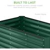 imageBest Choice Products 4x2x2ft Outdoor Metal Raised Garden Bed Deep Root Planter Box for Vegetables Flowers Herbs and Succulents w 119 Gallon Capacity  TaupeDark Green