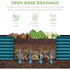 imageBest Choice Products 4x2x2ft Outdoor Metal Raised Garden Bed Deep Root Planter Box for Vegetables Flowers Herbs and Succulents w 119 Gallon Capacity  TaupePeacock Blue